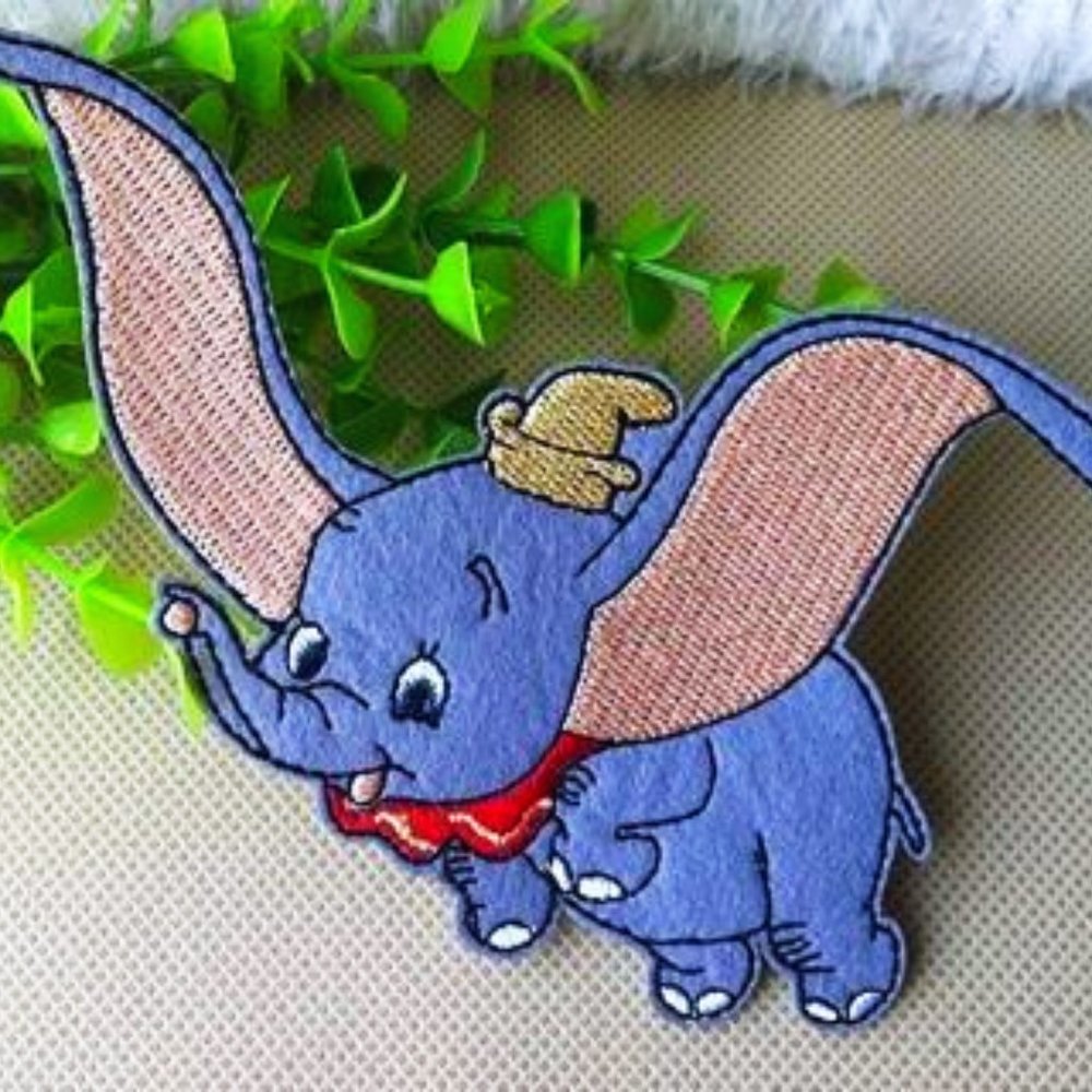 Retro Circus Cartoon Dumbo IRON ON Patch The Circus Elephant Clothing DIY a…